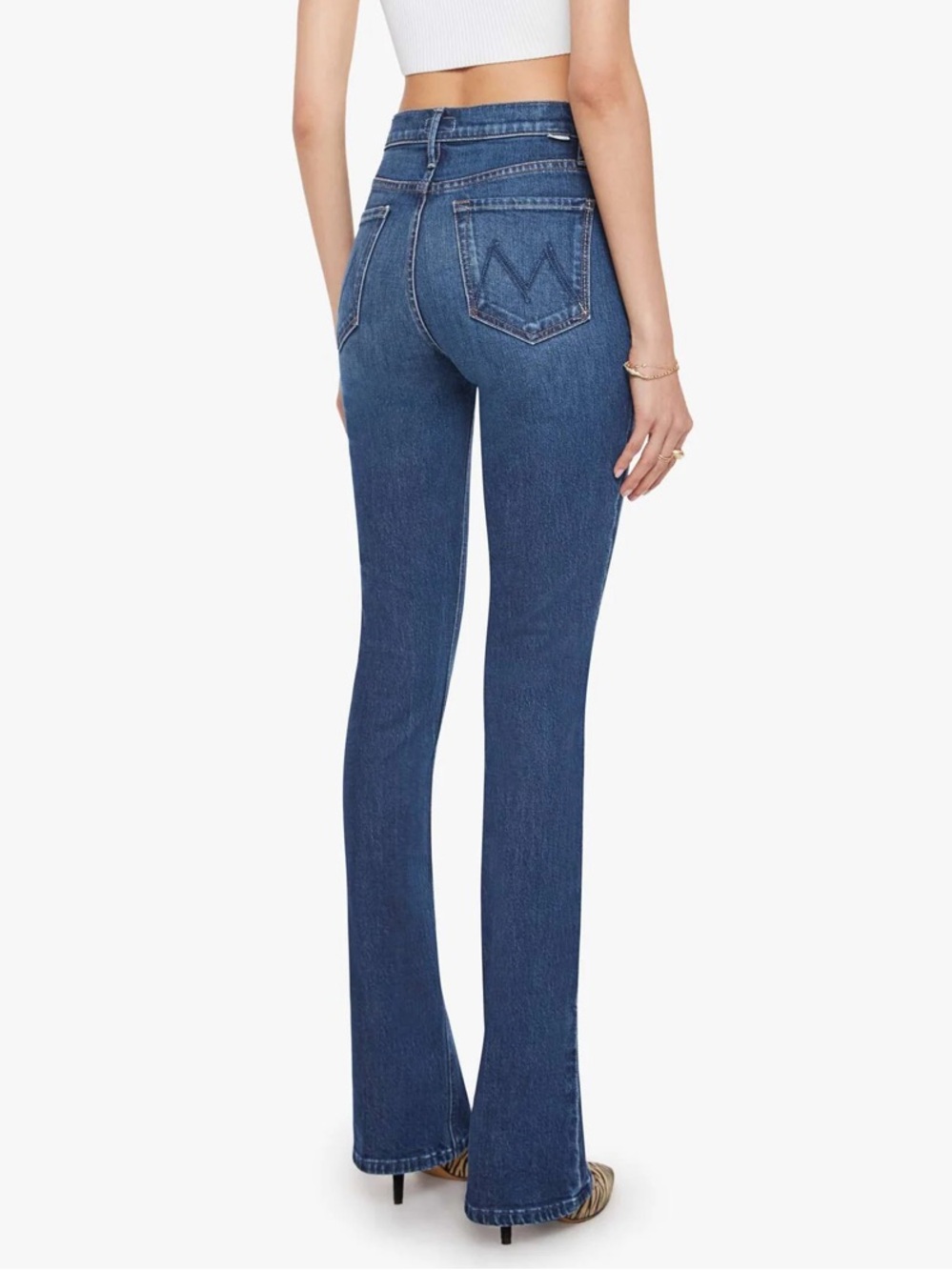 Mother High-Waisted Runaway Stretch Bootcut in Dark Blue - Size 27 Long
